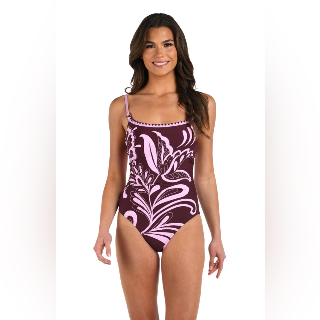 La Blanca Fiji Flora Lingerie One Piece, Size 14, $137